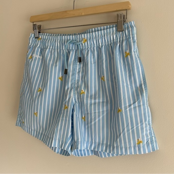 Nikben Striped Banana print Swim Trunks Shorts Size M - Picture 3 of 8